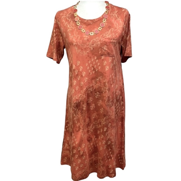 Logo Pocket Tee Shirt Floral Paisley Dress - Picture 2 of 5